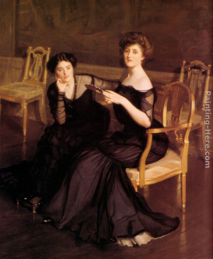 The Sisters painting - William McGregor Paxton The Sisters art painting